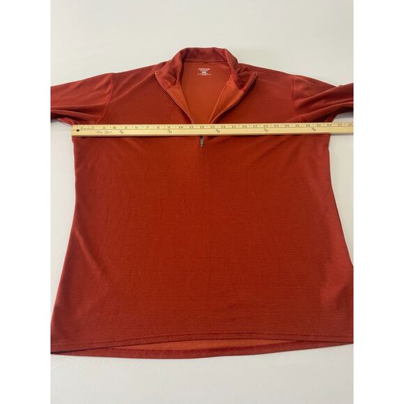 Patagonia Capilene Midweight Capilene Quarter Zip Baselayer Burnt Orange Size L - Picture 10 of 11